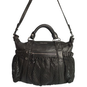 Miu Miu 2way Tote Bag Black